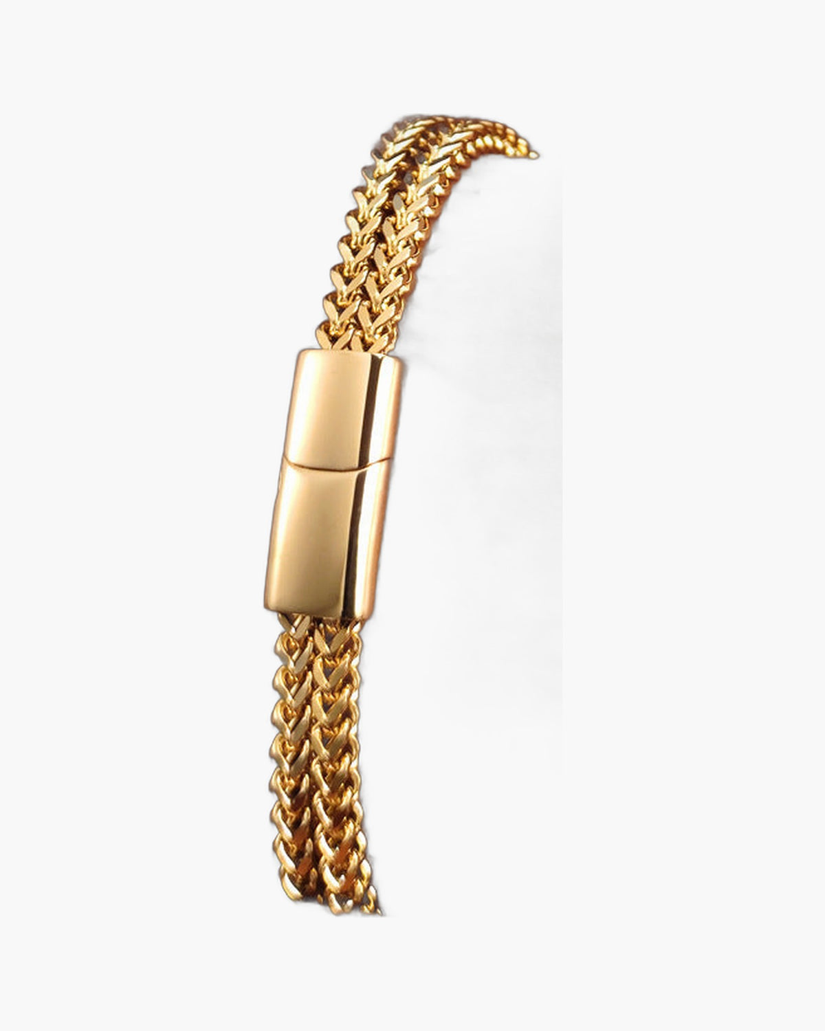 Wheat Chain Magnetic Bracelet - Silver-Tone Finish view 2